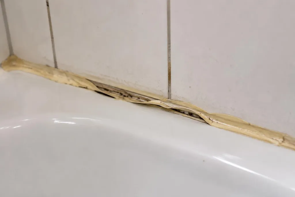 Kitbedrijf Lunteren – loslatende kit naast het bad